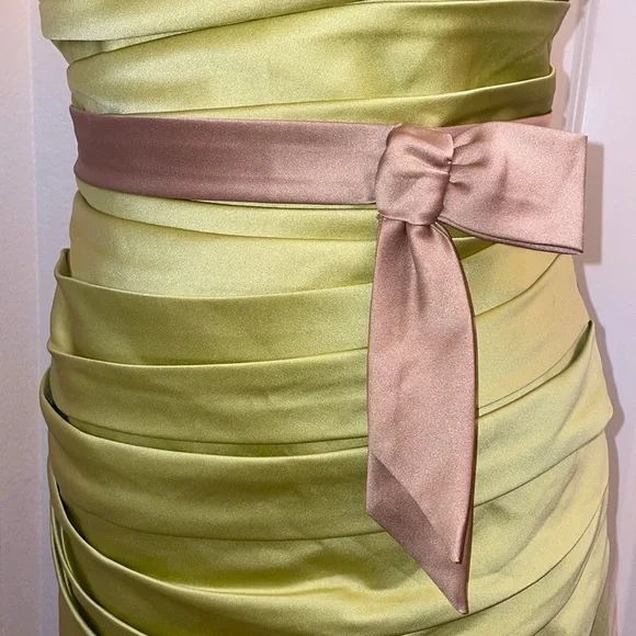 033: ALFRED ANGELO formal rouched mini dress in size S - Picture 4 of 9